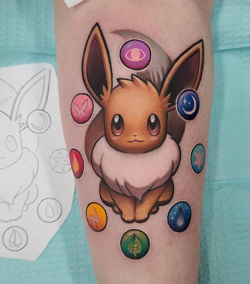 19 Sweet Eevee Tattoo Ideas For All Fans Of The Beloved Character