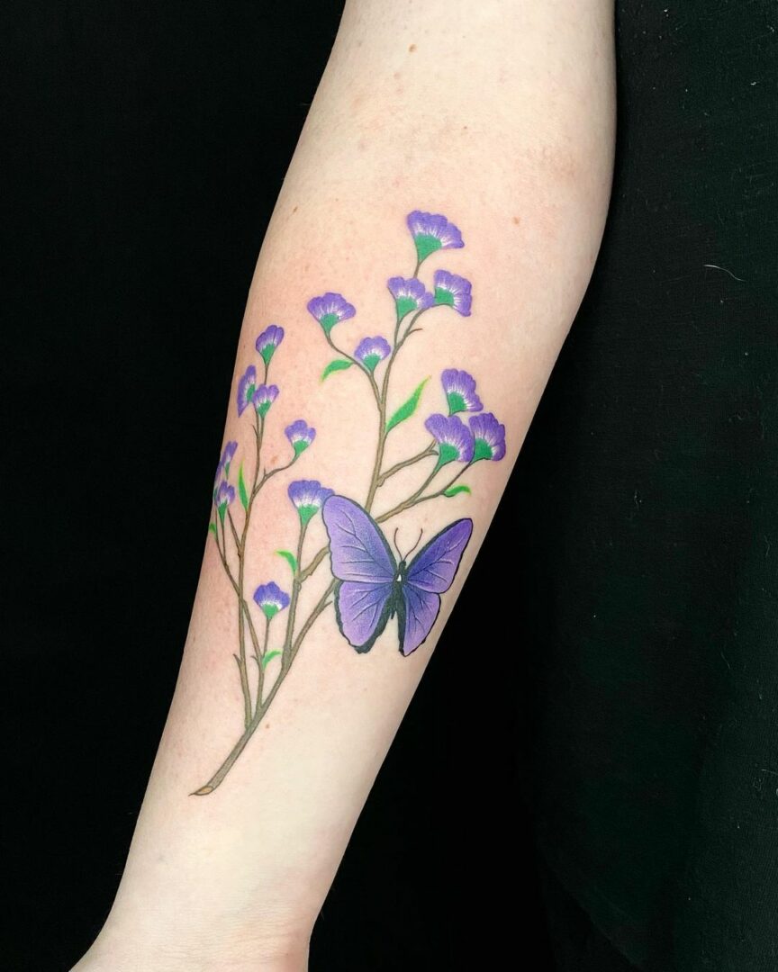 19 Gorgeous Purple Butterfly Tattoos To Inspire Hope And Growth