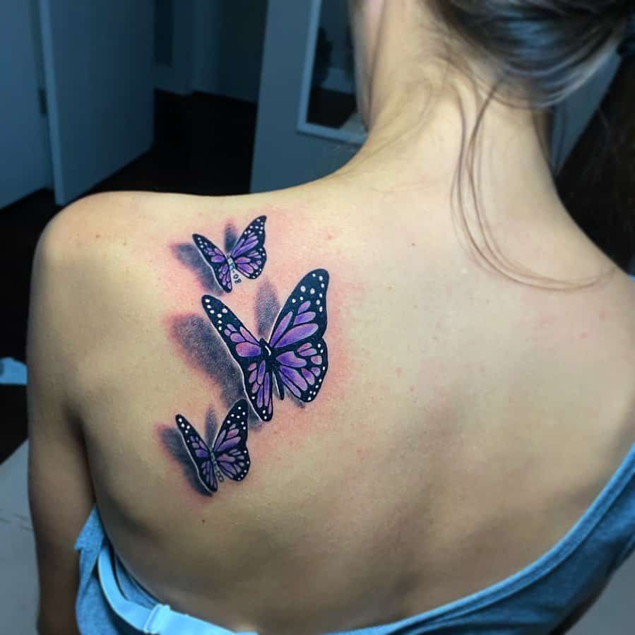 19 Gorgeous Purple Butterfly Tattoos To Inspire Hope And Growth