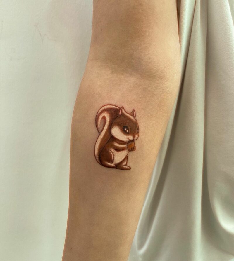 Small squirrel tattoo