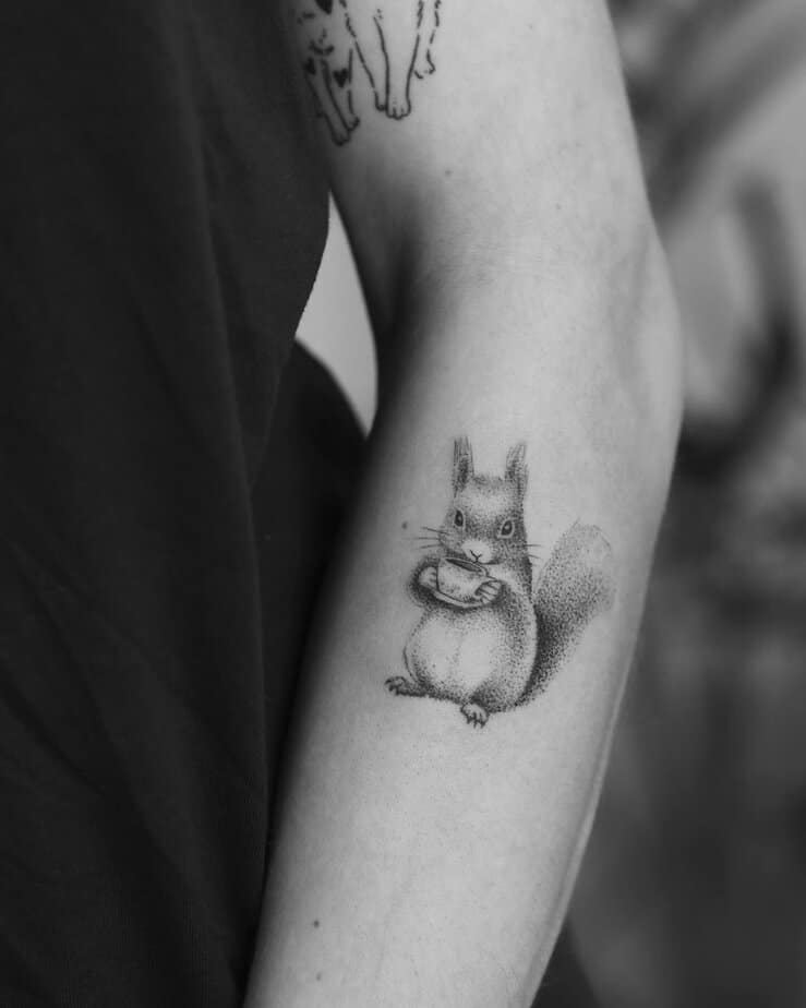 Squirrel dotwork