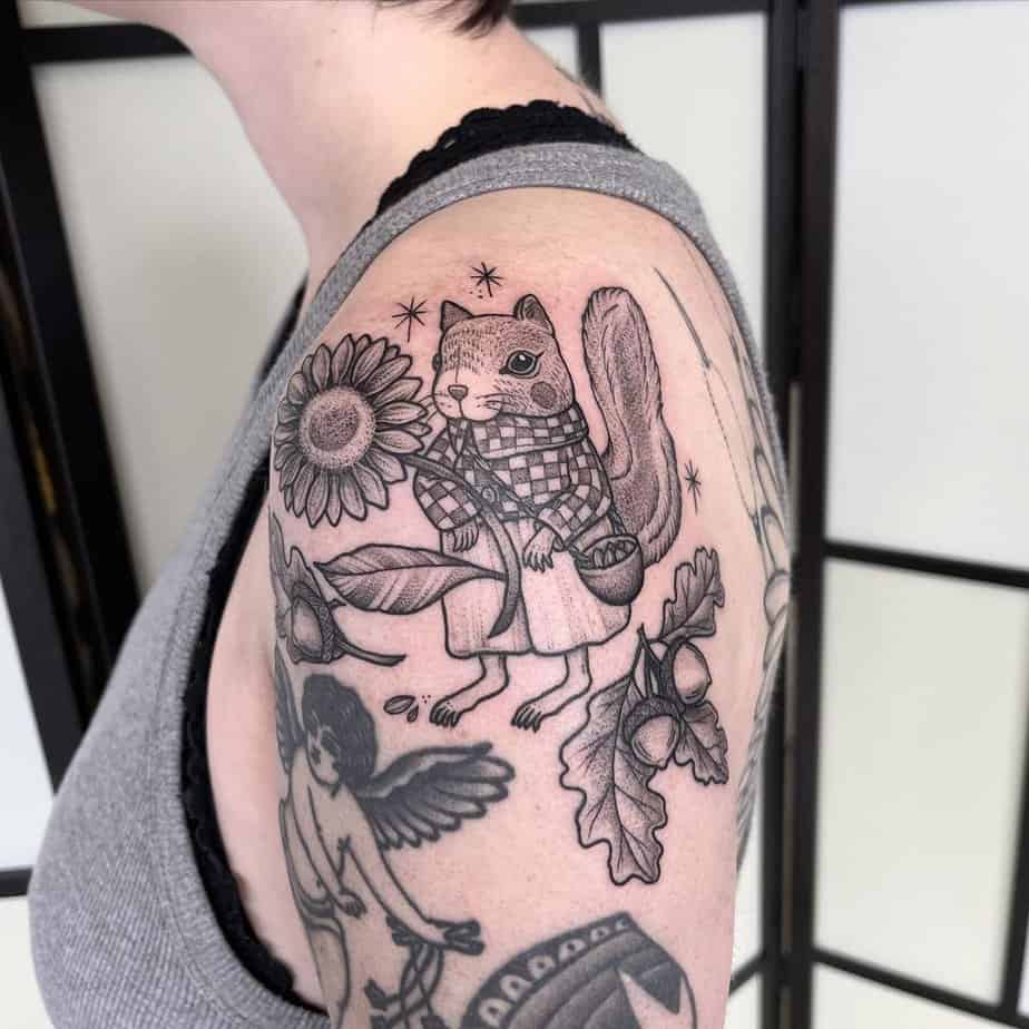 22 Adorable Squirrel Tattoo Ideas You'll Go Nuts For