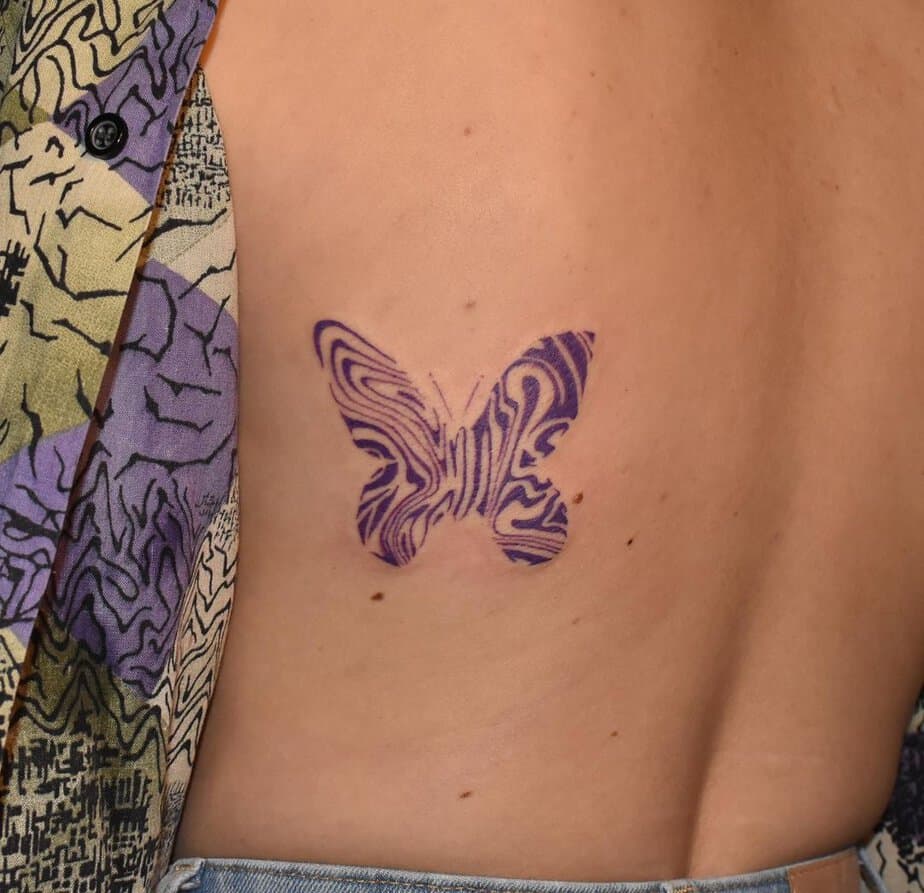 Suminagashi butterfly