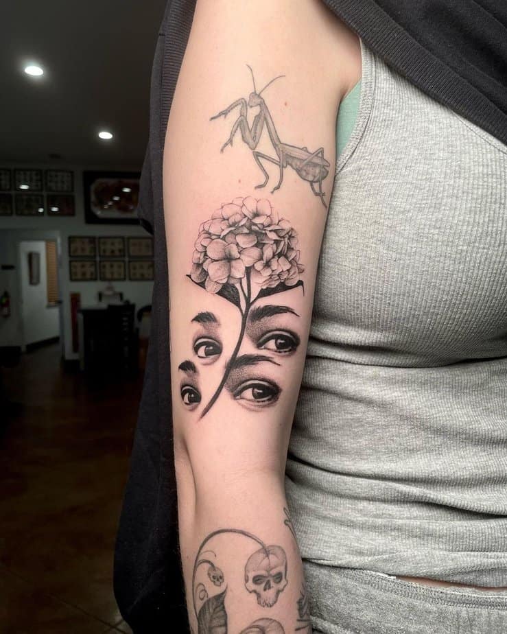 19 Breathtaking Hydrangea Tattoos To Celebrate Nature's Beauty