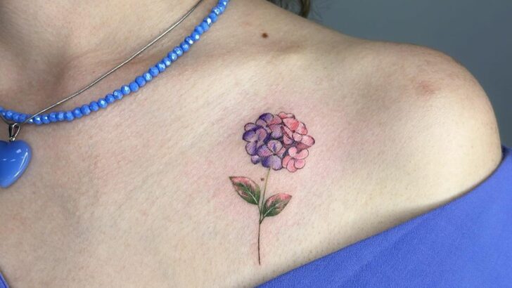 19 Breathtaking Hydrangea Tattoos To Celebrate Nature’s Beauty