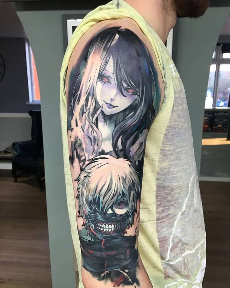 Tokyo Ghoul half sleeve