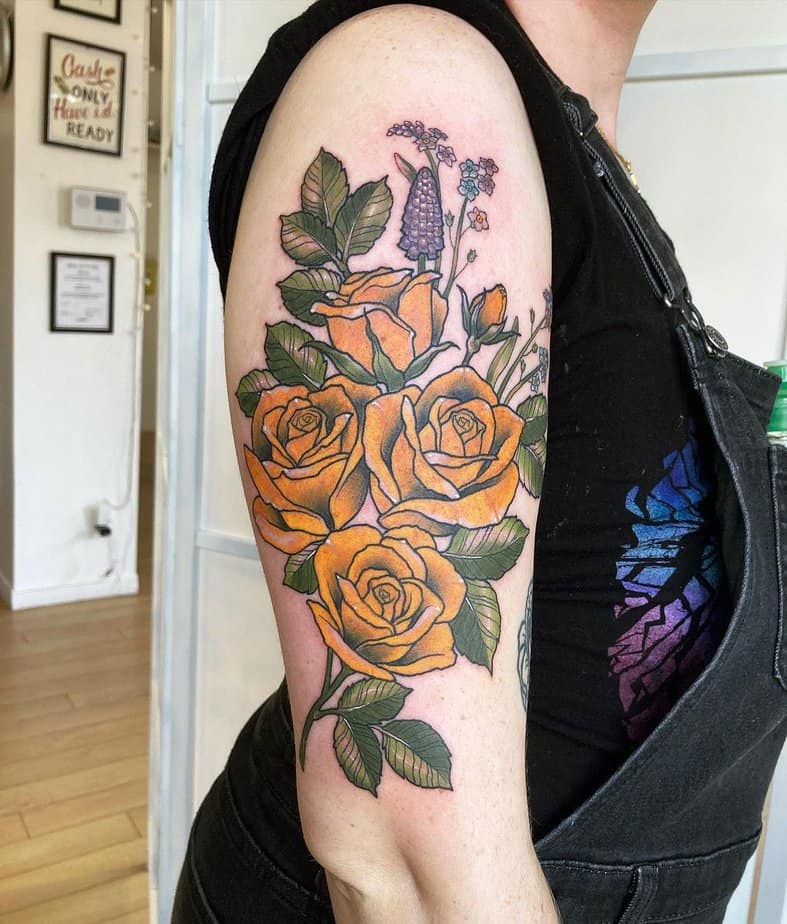 20 Beautiful Yellow Rose Tattoo Ideas For A Burst Of Sunshine