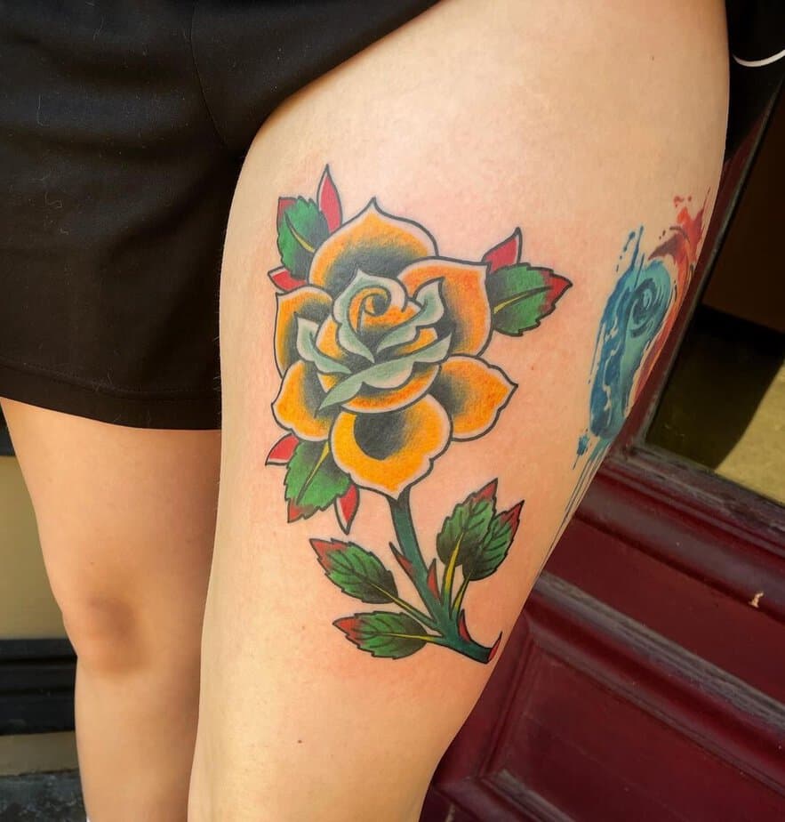 20 Beautiful Yellow Rose Tattoo Ideas For A Burst Of Sunshine