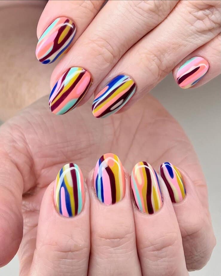 Show Your True Colors With These 40 Multi-Colored Nail Ideas