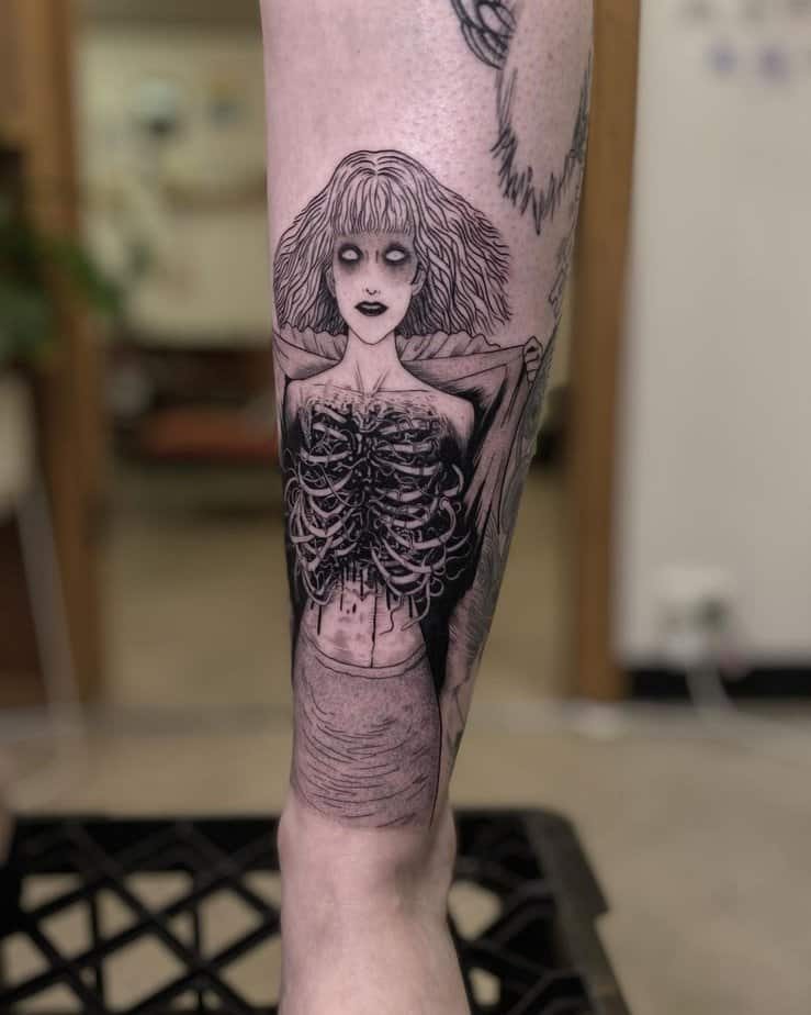 20 Jaw-Dropping Junji Ito Tattoo Ideas To Spiral Into