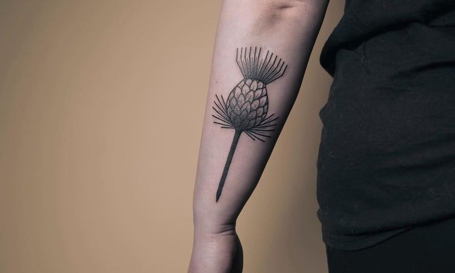 14. Bold and graphic thistle design