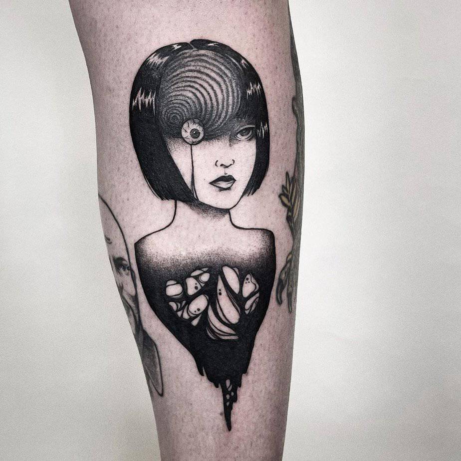 20 Jaw-Dropping Junji Ito Tattoo Ideas To Spiral Into