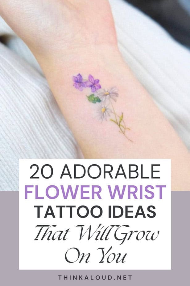 20 Delicate Hand Ps-20 Adorable Flower Wrist Tattoo Ideas That Will Grow On You