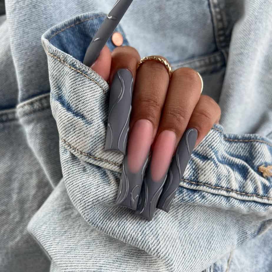 Explore These Stunning 34 Shades Of Gray Nails