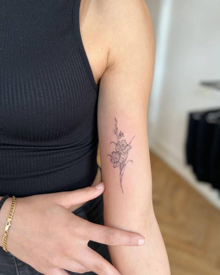 20 Gladiolus Flower Tattoo Designs That Will Bloom on Your Skin