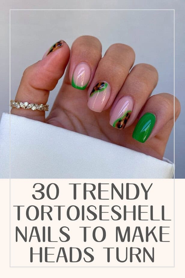 30 Trendy Tortoiseshell Nails To Make Heads Turn