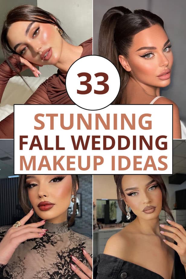 33 Stunning Fall Wedding Makeup Ideas To Light Up The Room