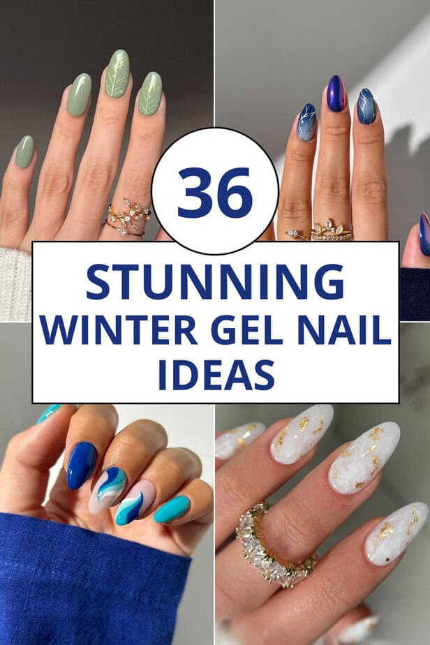 36 Stunning Winter Gel Nail Ideas To Shine All Season Long