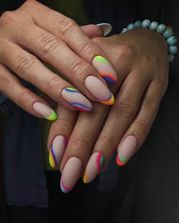 Show Your True Colors With These 40 Multi-Colored Nail Ideas