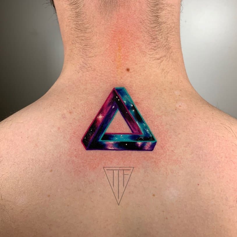 4. Galactic Penrose triangle on the back