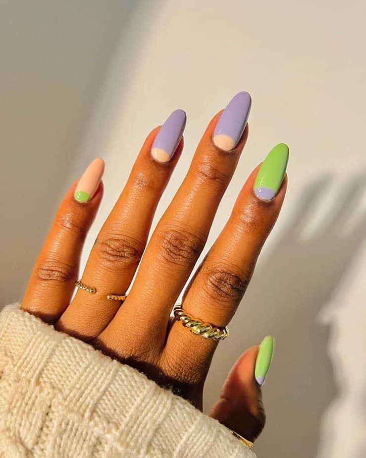 Show Your True Colors With These 40 Multi-Colored Nail Ideas