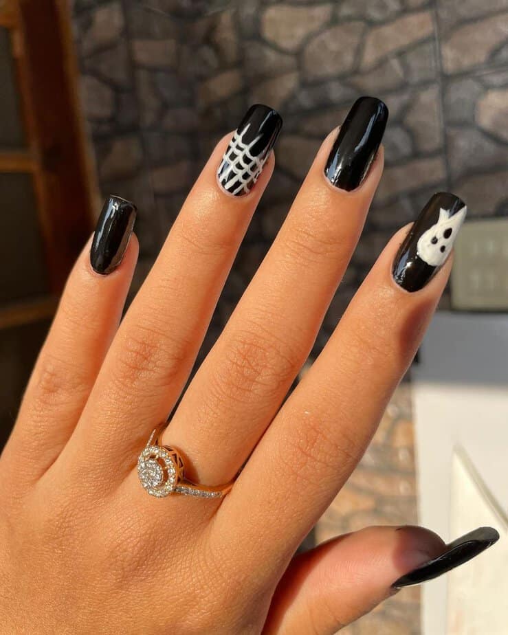 8. Classic black with a haunting twist