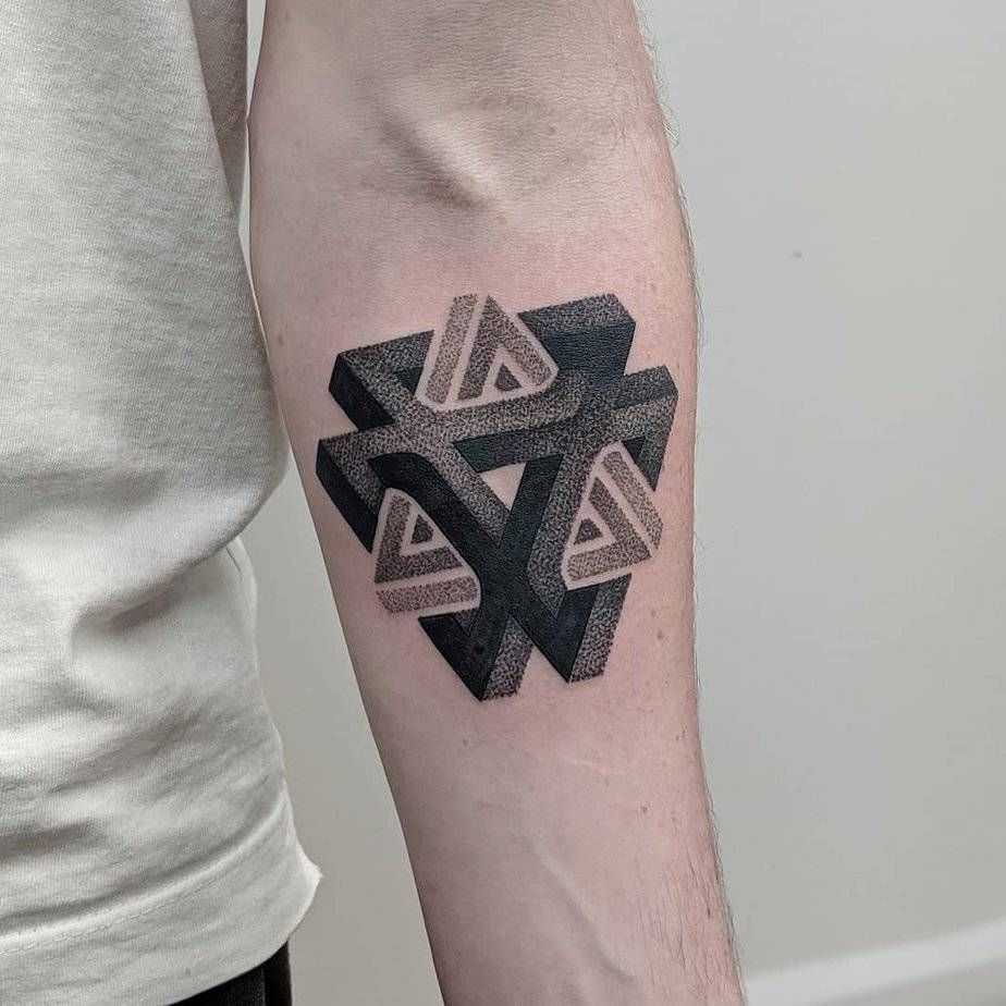 20 Mind-Bending Penrose Triangle Tattoo Ideas That Will Twist Your Mind