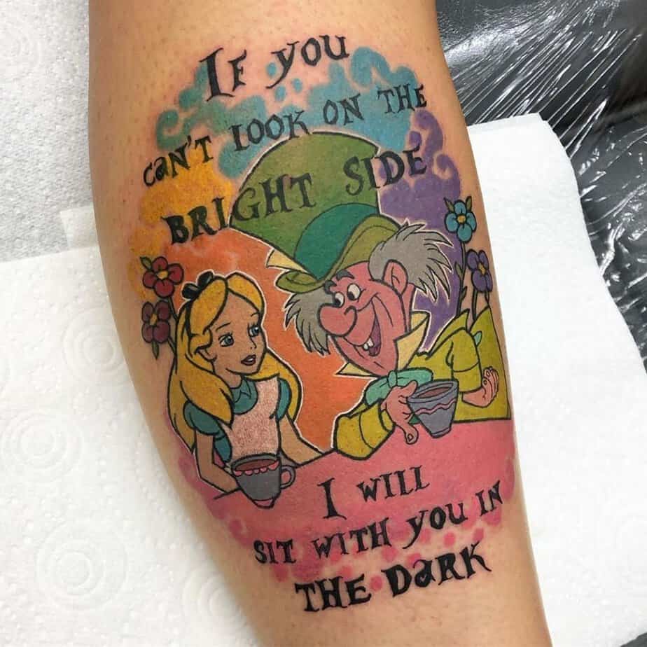 Alice and Mad Hatter tattoo