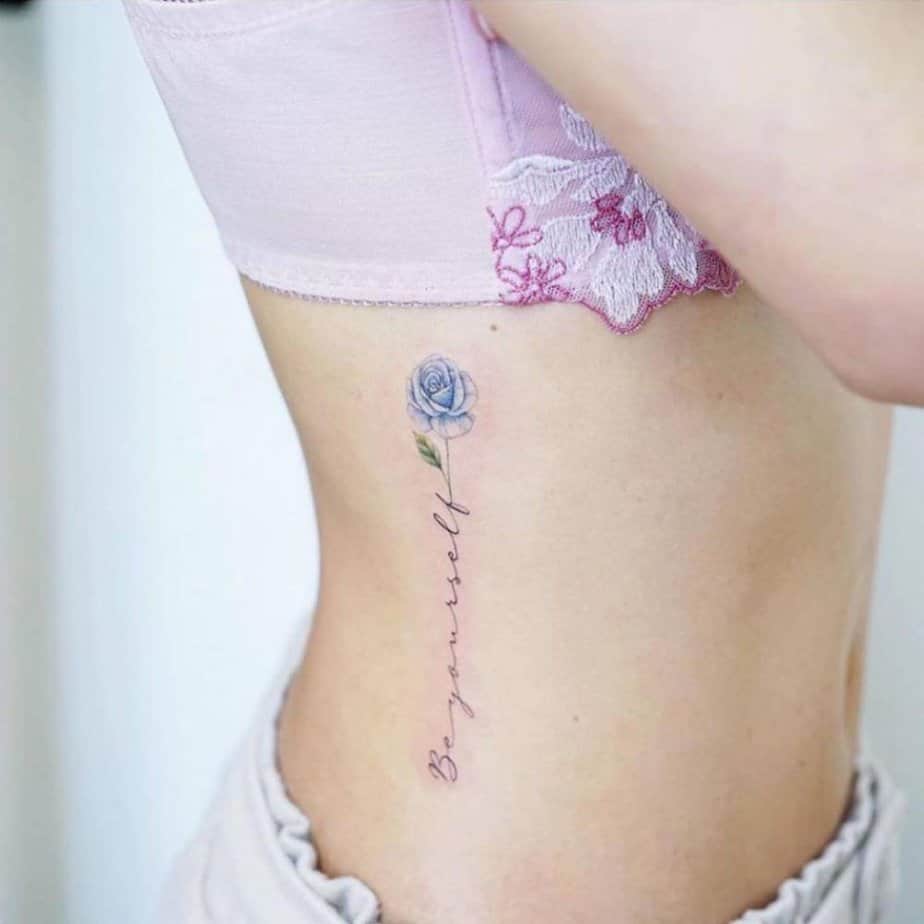 Blue rose tattoo