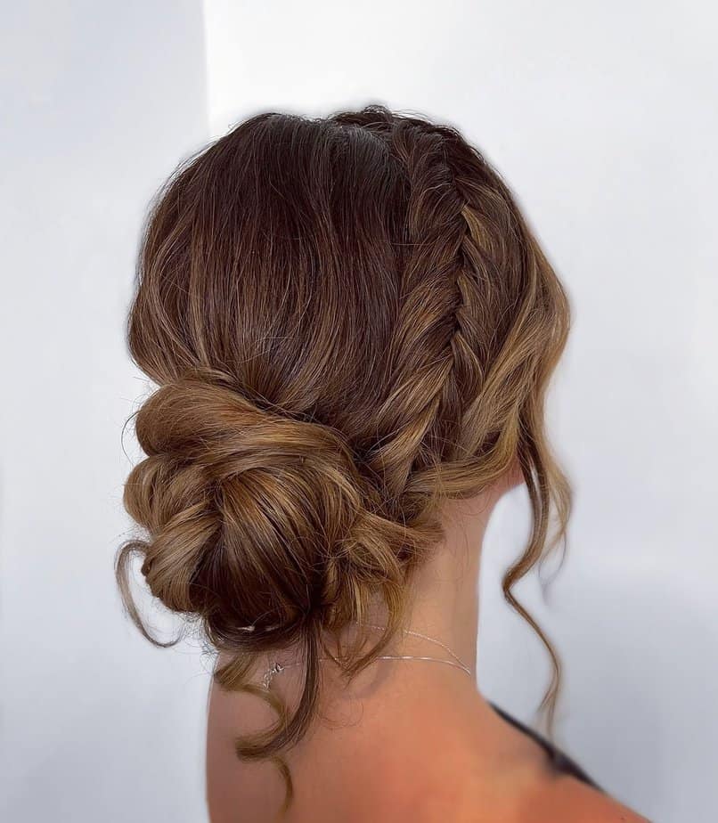 Bohemian bun hairstyle