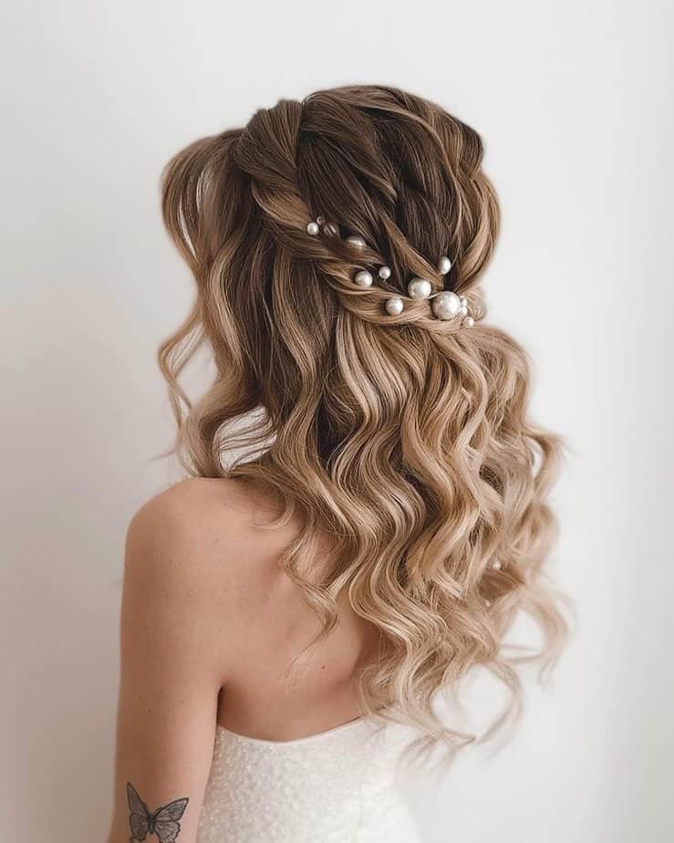 Bridal half up half down