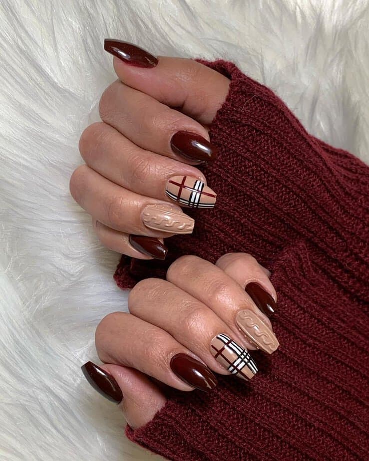 32 Cute Sweater Nails To Warm Up Your Tips