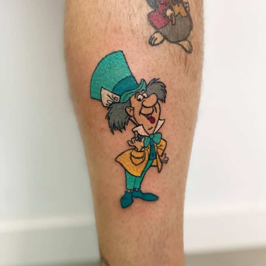 18 Enchanting Mad Hatter Tattoos That Will Drive You Bonkers