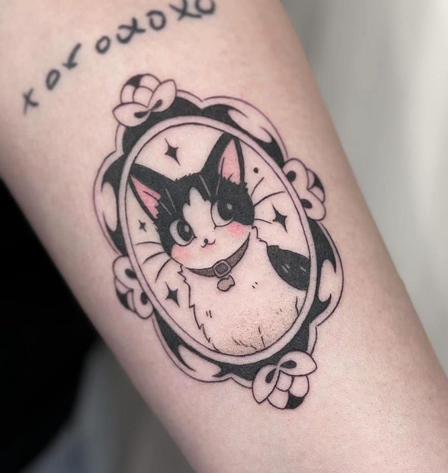 Cute cat tattoo