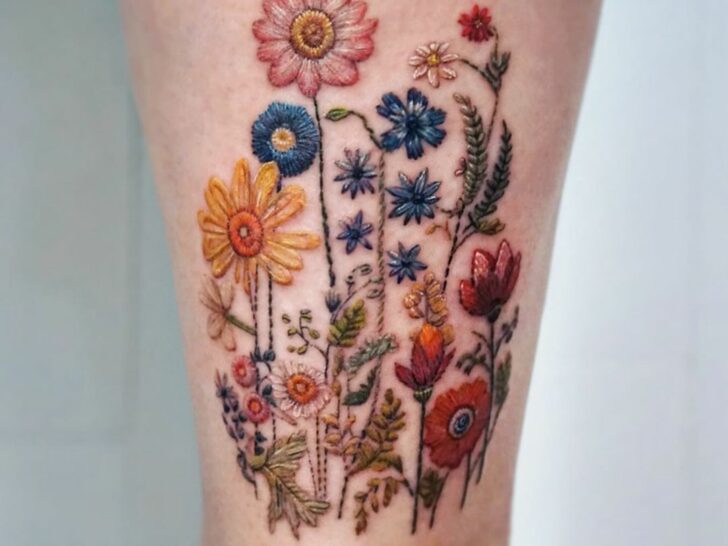 19 Stunning Wildflower Tattoos That Will Grow On You