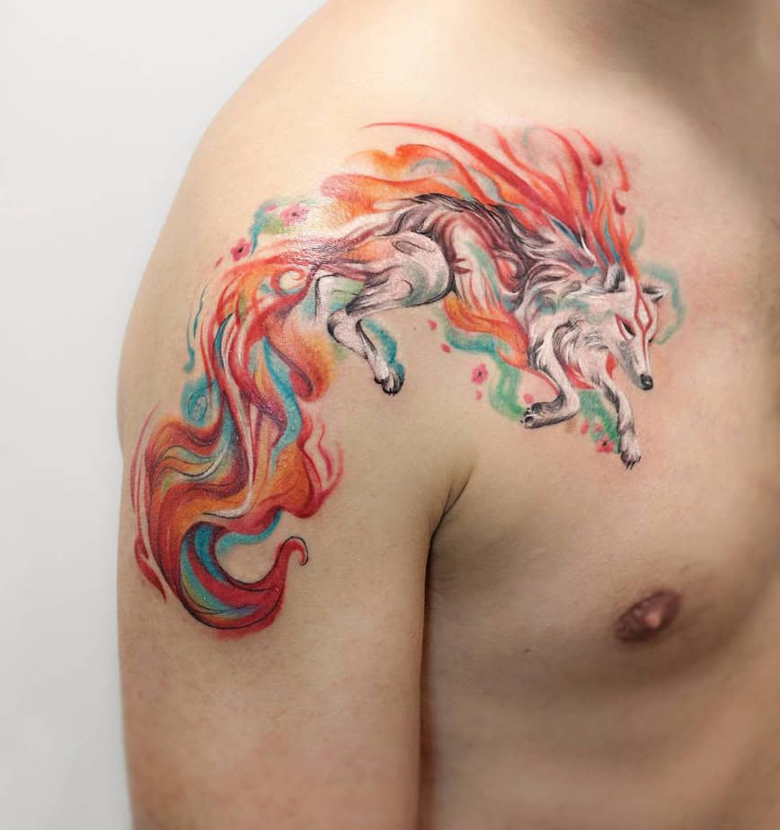 20 Inspiring Okami Tattoos To Light Up Both Your Look And Spirit