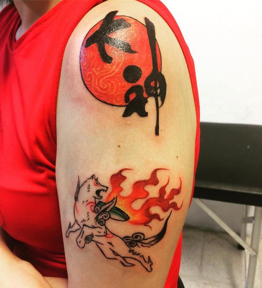 20 Inspiring Okami Tattoos To Light Up Both Your Look And Spirit