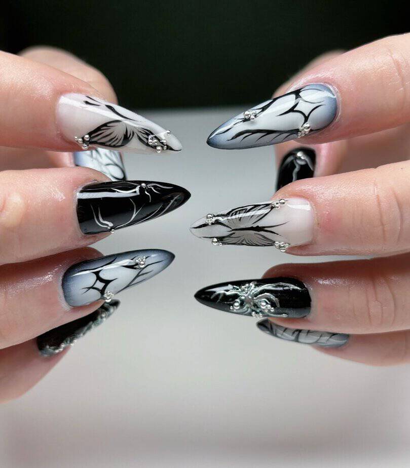 Gothic nail ideas for October