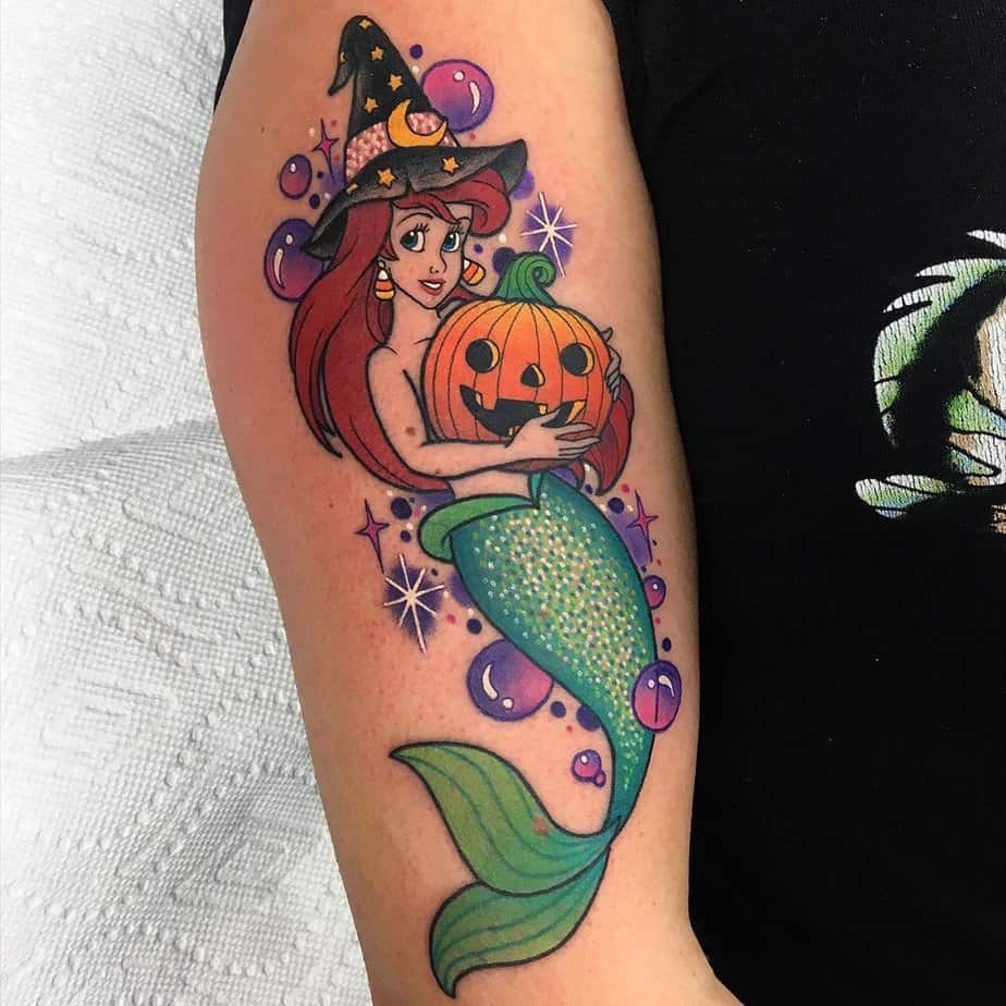 18 Enchanting Little Mermaid Tattoos To Dive Into Your Dreams