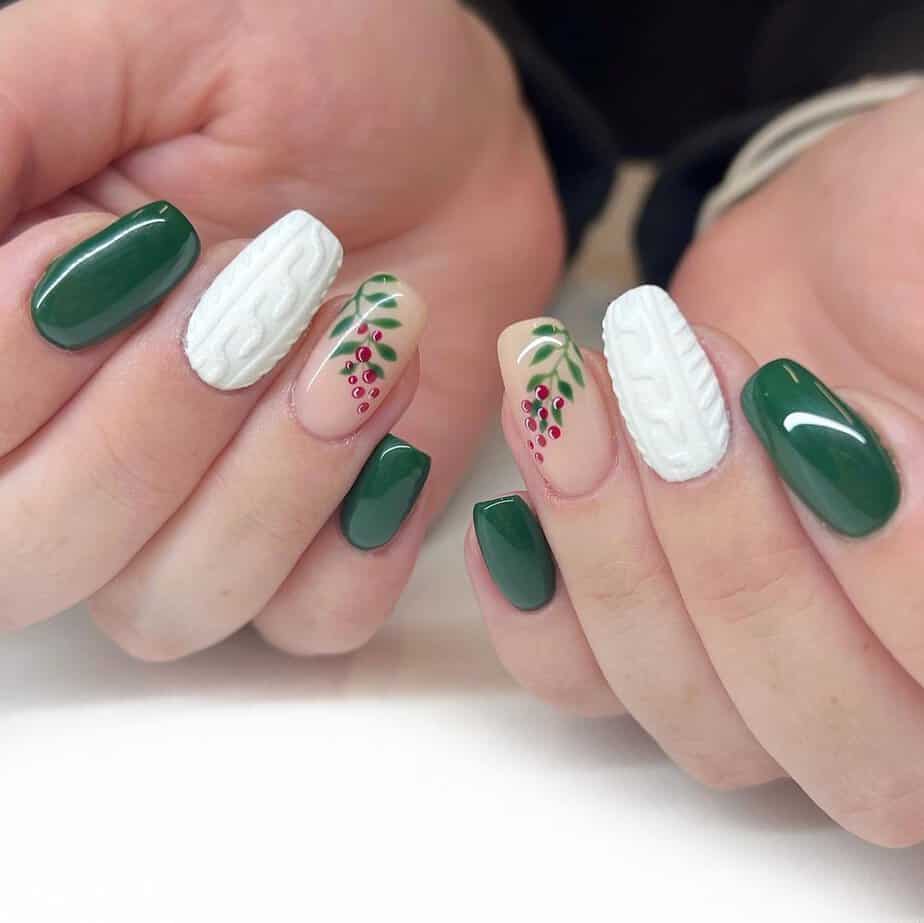 32 Cute Sweater Nails To Warm Up Your Tips