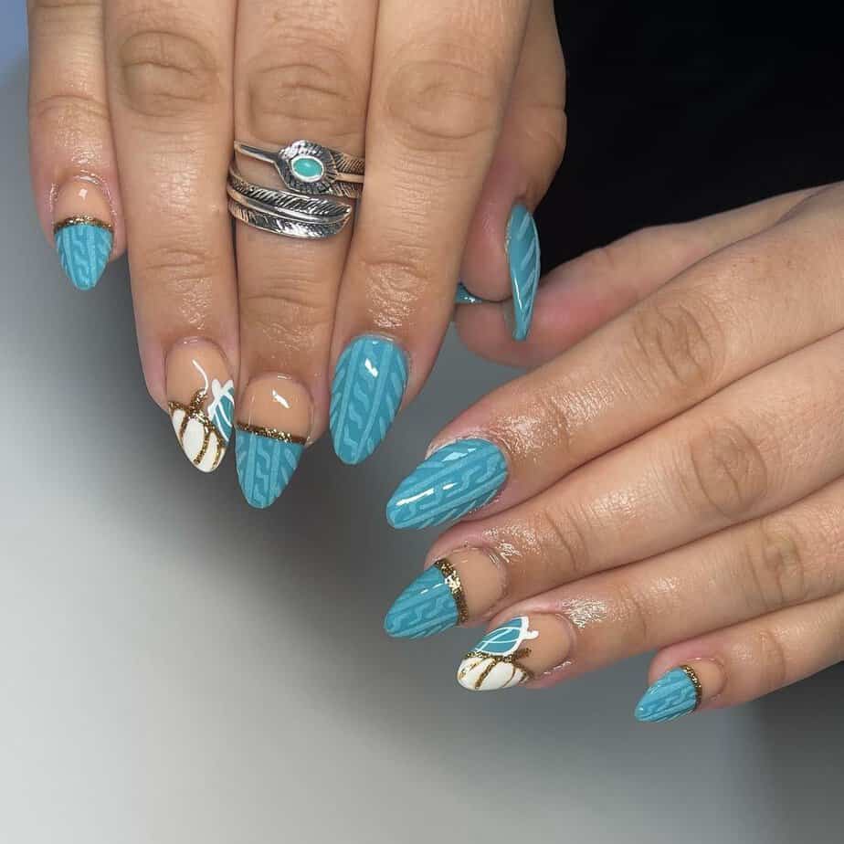 32 Cute Sweater Nails To Warm Up Your Tips