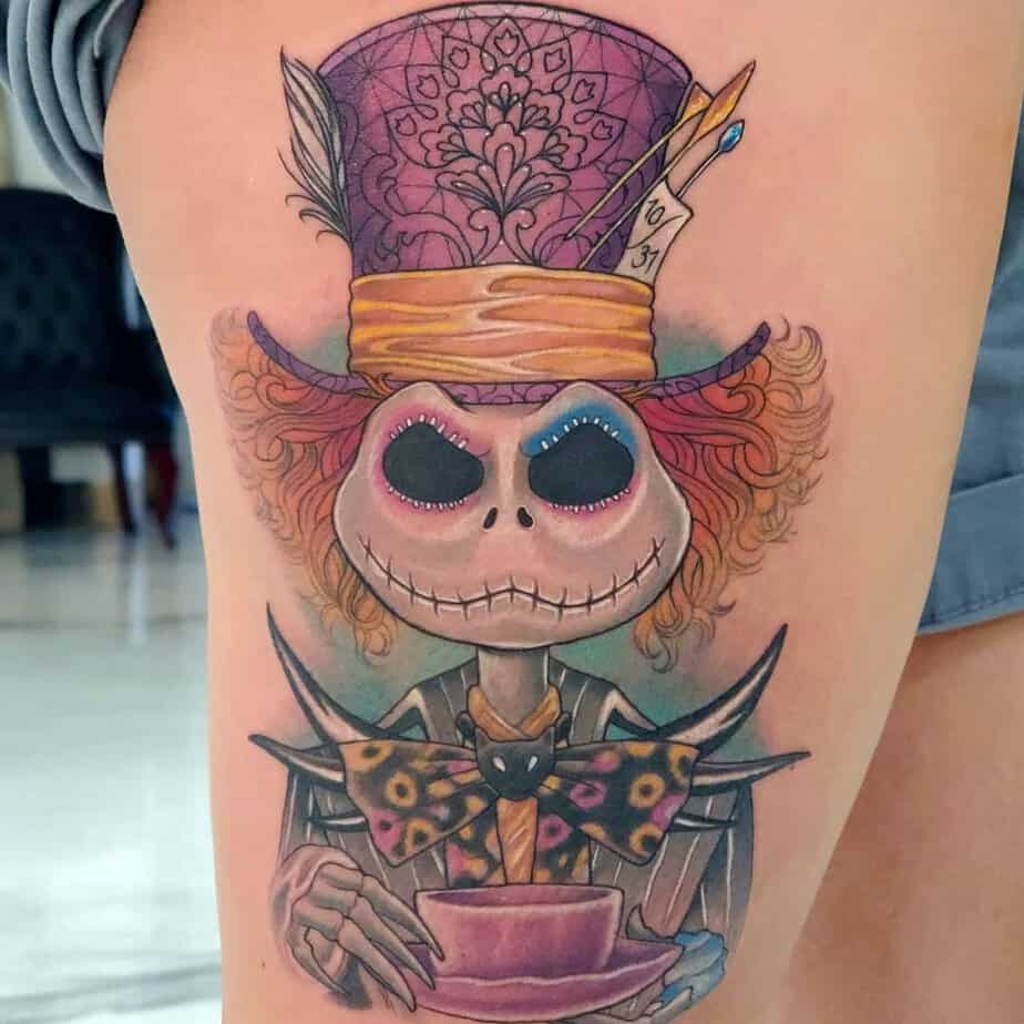 18 Enchanting Mad Hatter Tattoos That Will Drive You Bonkers