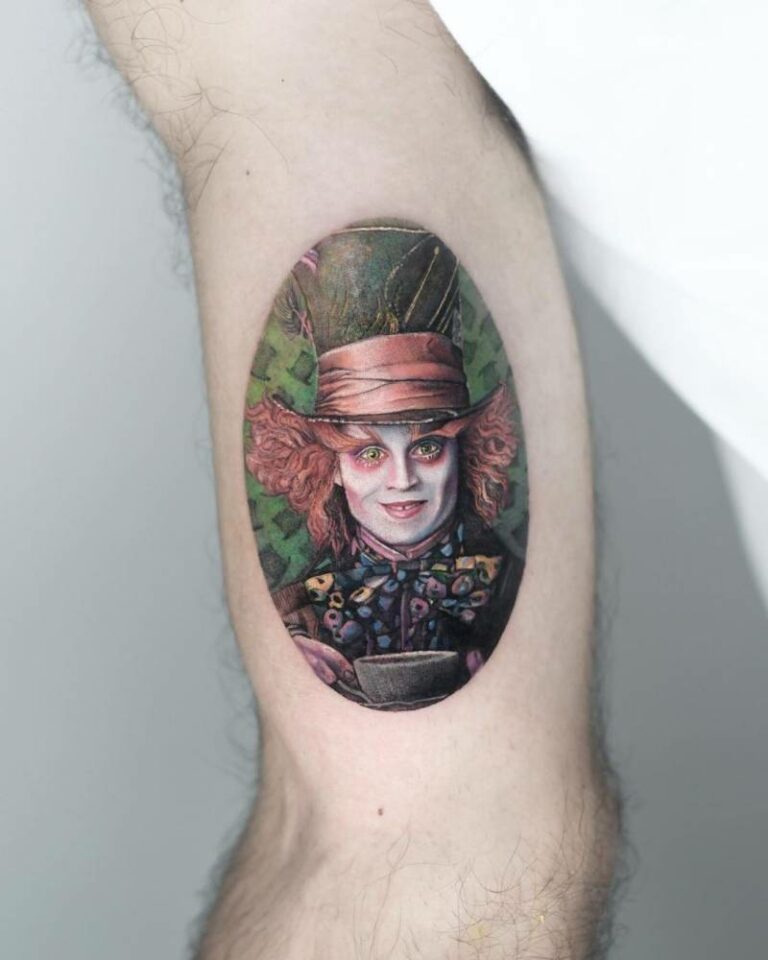 18 Enchanting Mad Hatter Tattoos That Will Drive You Bonkers