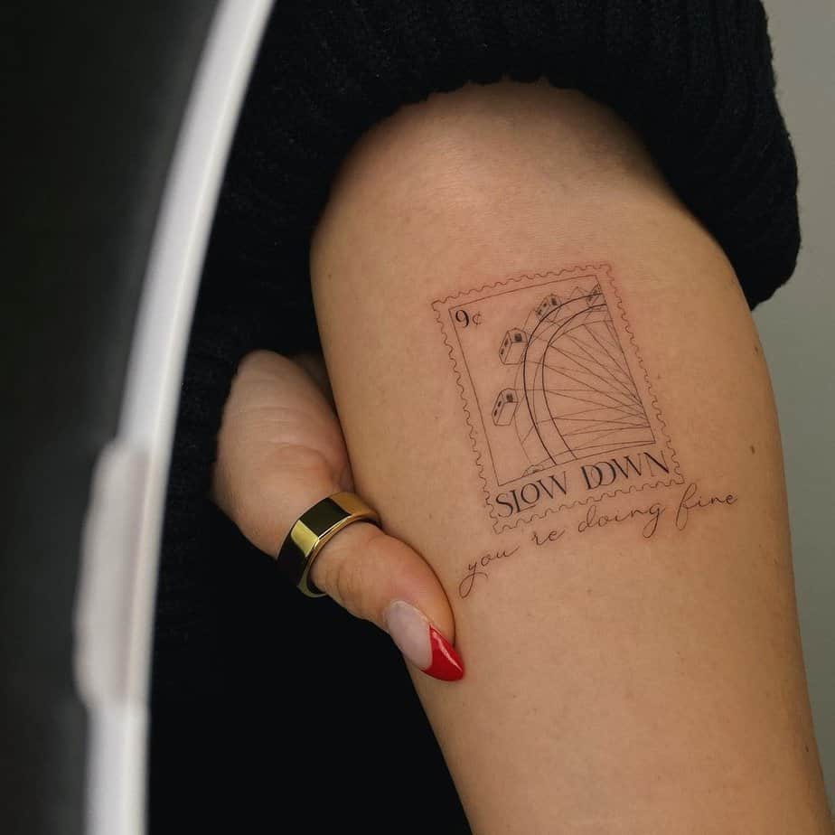 20 Lighthearted Stamp Tattoo Ideas For All The Dreamers Out There