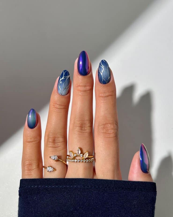 Navy and silver design