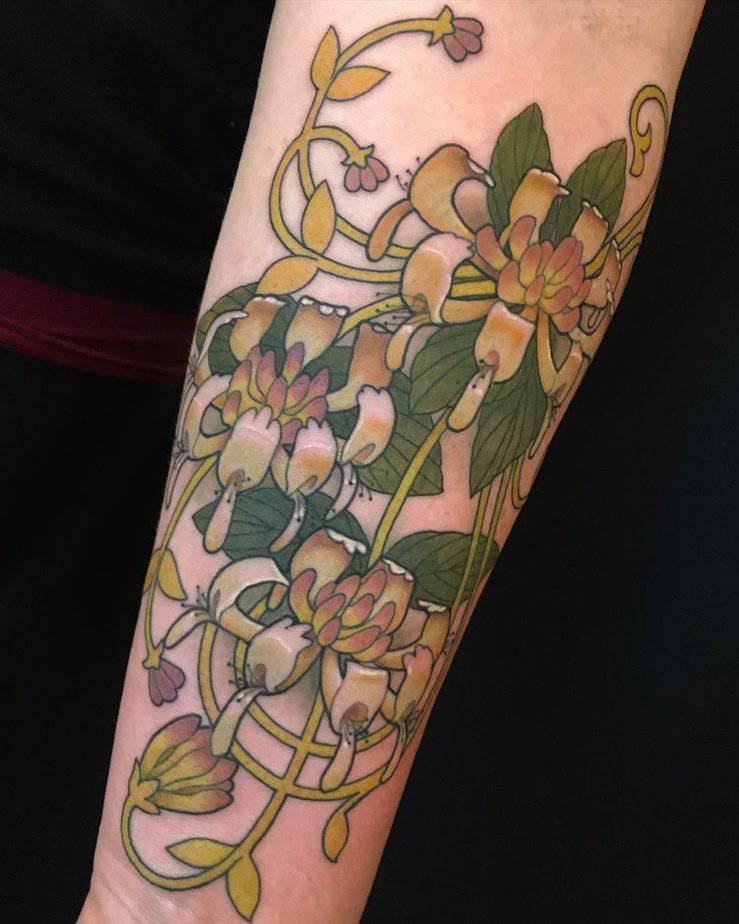 20 Beautiful Honeysuckle Tattoo Ideas And Their Hidden Meanings