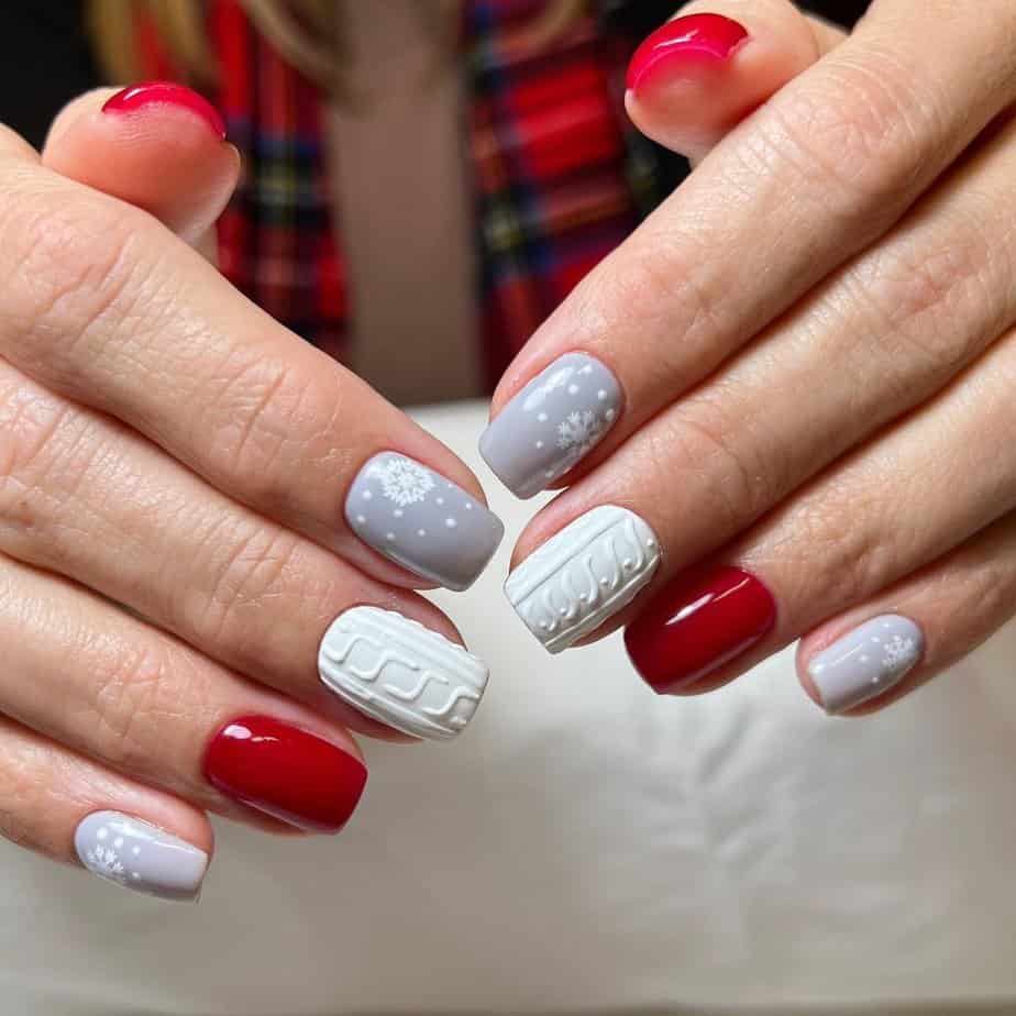 32 Cute Sweater Nails To Warm Up Your Tips