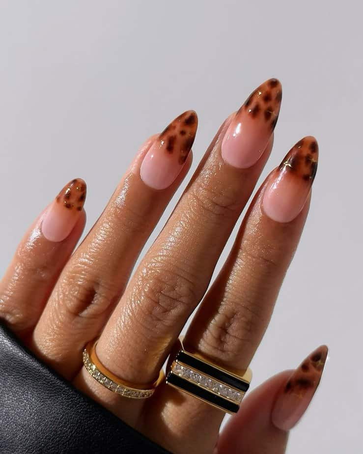 Ombre tortoiseshell nails