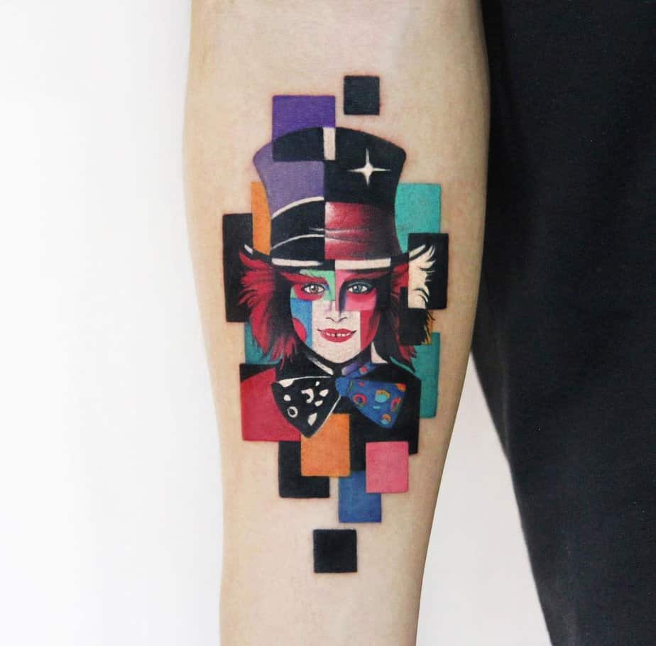 18 Enchanting Mad Hatter Tattoos That Will Drive You Bonkers