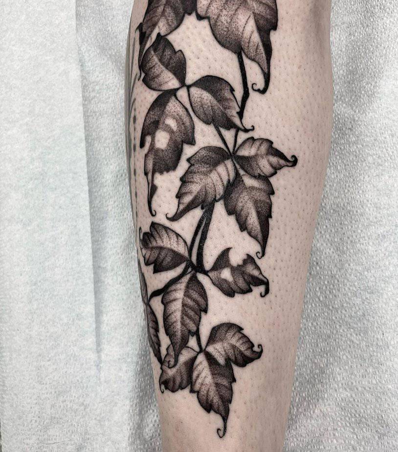 Poison ivy dotwork